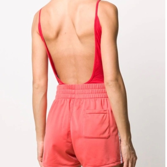 Adidas Women's Originals 3-stripes Bodysuit In Red - Picture 6 of 8